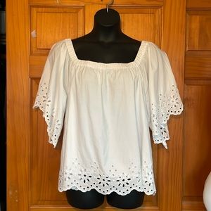 Vineyard Vines White Cotton Oversized Top Size Tag XL